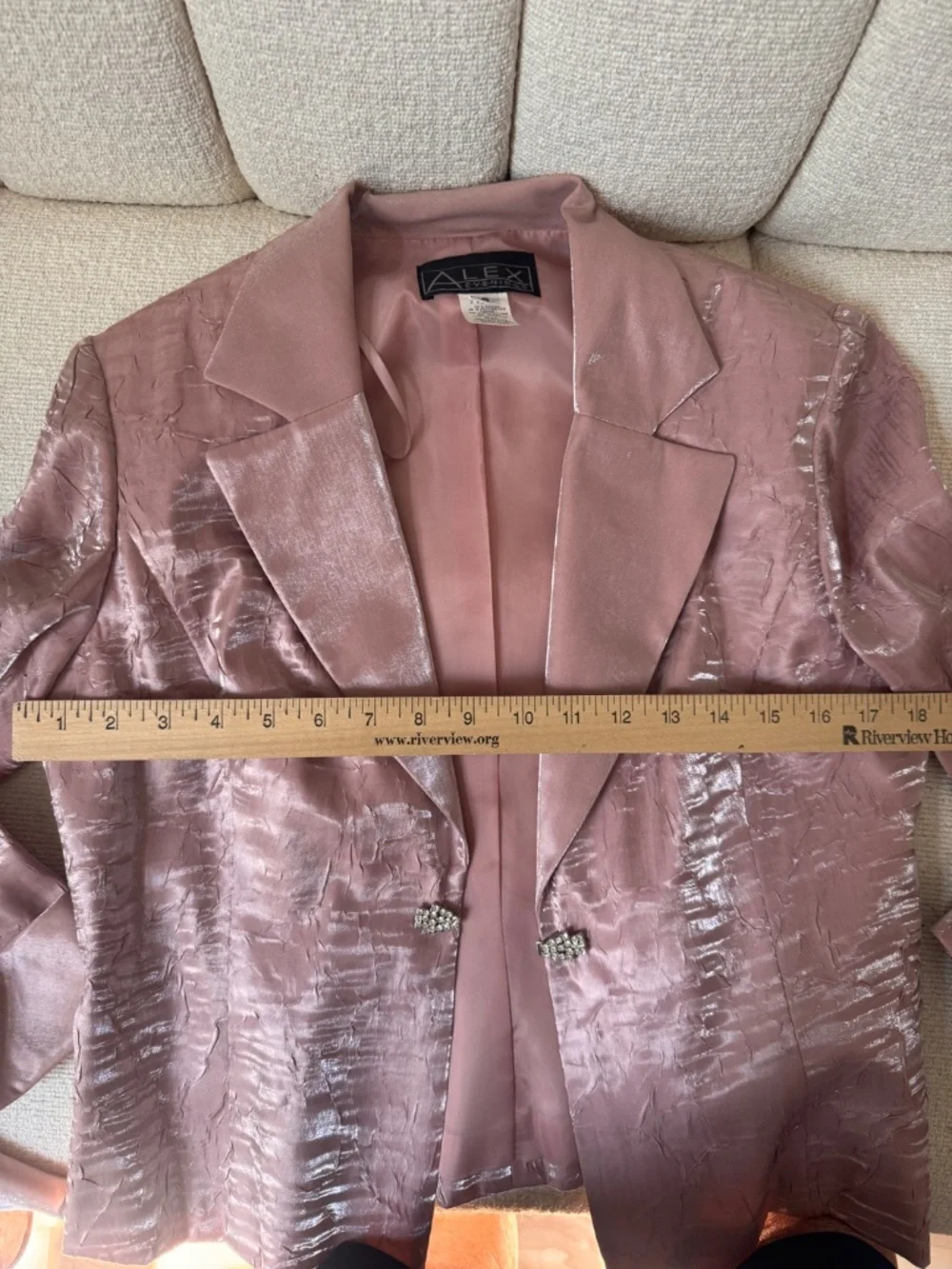 Alex Evenings Size 6 Dusty Rose Formal Gown & Jacket 2 Piece